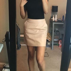 Faux leather mini skirt with pockets